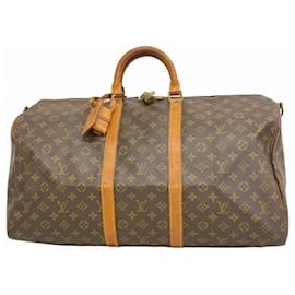 Louis Vuitton-Louis Vuitton Boston Bag Monogram Keepall Bandouliere 55-Brown