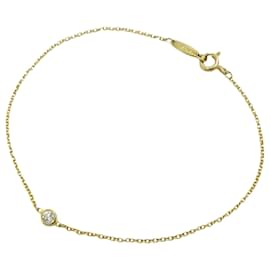 Tiffany & Co-Pulseira charm Tiffany em ouro amarelo 18K com diamante-Outro