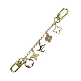Louis Vuitton-Louis Vuitton Chain Fleur de Monogram Bag Charm-Golden