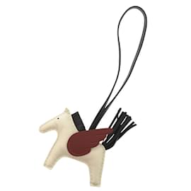 Hermès-Hermes Rodeo PM Pegasus Keychain-Black,Red