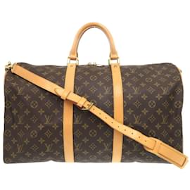 Louis Vuitton-Louis Vuitton Keepall Bandouliere 50 Monogram Bag-Brown,Monogram
