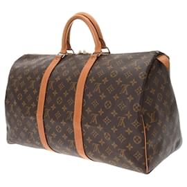 Louis Vuitton-Louis Vuitton Monogram Keepall 50 Boston Bag-Brown