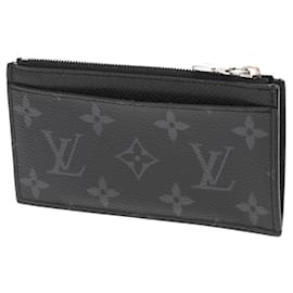 Louis Vuitton-Louis Vuitton Taiga Rama Eclipse Coin Card Holder Noir-Black
