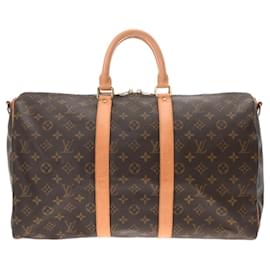 Louis Vuitton-Louis Vuitton Monogram Keepall Bandouliere 45-Brown