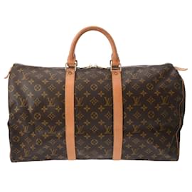 Louis Vuitton-Louis Vuitton Monogram Keepall 50 Boston Bag-Brown