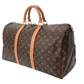 Louis Vuitton-Louis Vuitton Monogram Keepall 50 Boston Bag-Brown