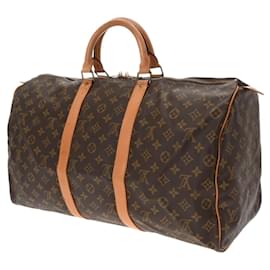 Louis Vuitton-Louis Vuitton Monogram Keepall 50 Brown Boston Bag-Brown