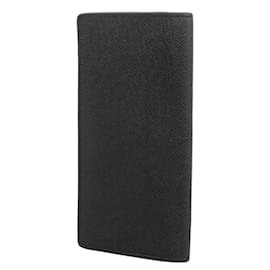 Louis Vuitton-Louis Vuitton Taiga Portefeuille Brazza Bi-fold Long Wallet-Black,Blue