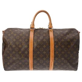Louis Vuitton-Louis Vuitton Monogram Keepall Bandouliere 50-Brown
