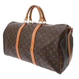 Louis Vuitton-Louis Vuitton Monogram Keepall Bandouliere 50-Brown