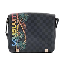 Louis Vuitton-Louis Vuitton Damier Cobalt District PM Shoulder Bag-Black,Navy blue