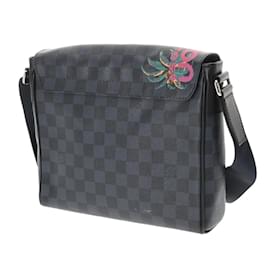 Louis Vuitton-Louis Vuitton Damier Cobalt District PM Shoulder Bag-Black,Navy blue