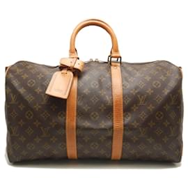 Louis Vuitton-Louis Vuitton Monogram Keepall Bandouliere 45 Boston Bag-Brown