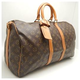 Louis Vuitton-Louis Vuitton Monogram Keepall Bandouliere 45 Boston Bag-Brown