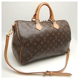 Louis Vuitton-Louis Vuitton Monogram Speedy Bandouliere 35 Handbag-Brown