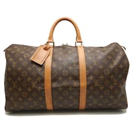 Louis Vuitton-Louis Vuitton Monogram Keepall 50 Boston Bag-Brown