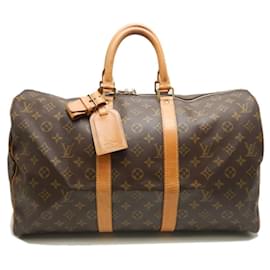 Louis Vuitton-Louis Vuitton Monogram Keepall 45 Boston Bag-Brown