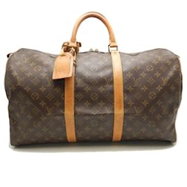 Louis Vuitton-Louis Vuitton Monogram Keepall 50 Boston Bag-Brown