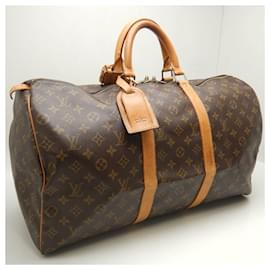 Louis Vuitton-Louis Vuitton Monogram Keepall 50 Boston Bag-Brown