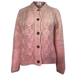 Maison Martin Margiela Cárdigan de mohair rosa con botones de Maison Margiela Rosa