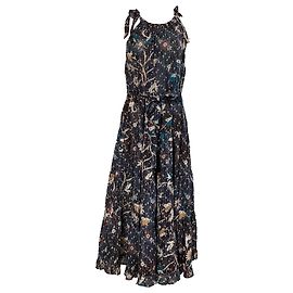 Abito midi con spalline annodate Mariam Floral di Ulla Johnson in cotone multicolore Multicolore