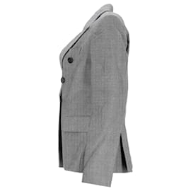 Stella Mc Cartney-Stella McCartney Double-Breasted Blazer in Grey Wool-Grey