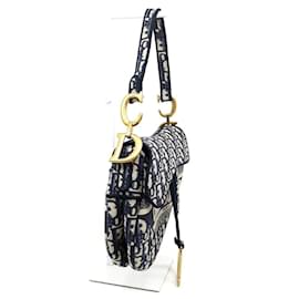 Dior-Christian Dior Oblique Saddle Bag & Strap -Blue