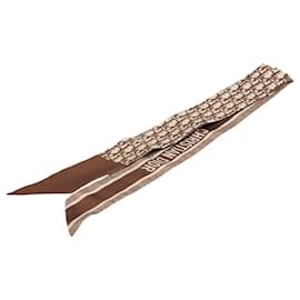Christian Dior-Dior Silk Trotter Mitzah Scarf Brown-Brown