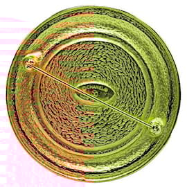 Chanel-Chanel Cambon Round Brooch Gold Plated-Golden,Metallic