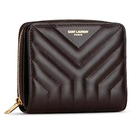 Yves Saint Laurent-Yves Saint Laurent Quilted Leather Bifold Wallet 668323-Red