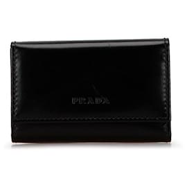Prada-Prada Leather Key Case 1M0222-Black