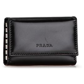 Prada-Prada Leather Key Case 1M0222-Black