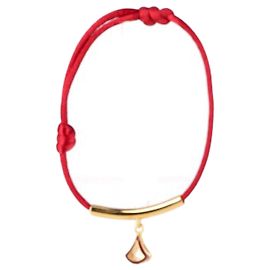 Bulgari Pulsera Divas' Dream de Bvlgari en algodón rojo Roja Burdeos