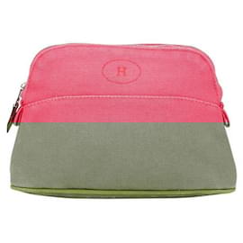Hermès-Hermes Bolide 20 Canvas Pouch Pink-Pink