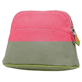 Hermès-Hermes Bolide 20 Canvas Pouch Pink-Pink