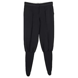 Chloé- Chloé Ankle Strap Carrot trousers in Black Wool-Black