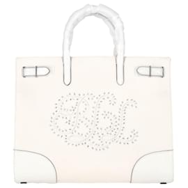 Autre Marque- Lauren Ralph Lauren Initials Tote Bag in White Canvas-White,Cream