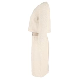 Max Mara- Max Mara Tweed Blazer and Midi Skirt in Cream Wool-White,Cream