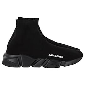 Balenciaga-Balenciaga Speed Sneakers in Black Polyester-Black