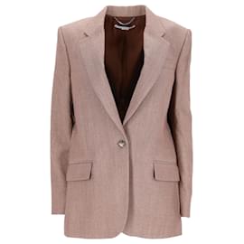 Stella Mc Cartney-Stella McCartney Oversized  Blazer in Brown Wool-Brown,Red