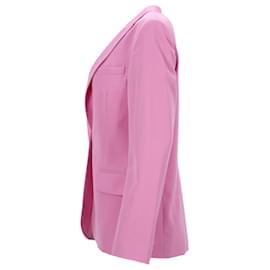 Stella Mc Cartney-Stella McCartney Single Breasted Blazer in Pink Wool -Pink