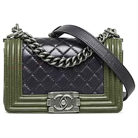 Chanel-Chanel Small Bicolor Boy-Black