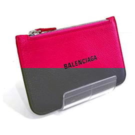 Balenciaga-Balenciaga Pink Leather Coin Case-Orange