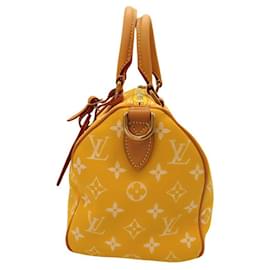 Louis Vuitton-Louis Vuitton Speedy Bandouliere 25 Leather Handbag-Yellow