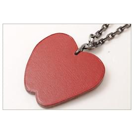 Hermès-Hermes Leather Bag Charm/Strap/Key Holder Apple Red/Green-Red
