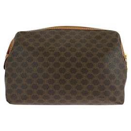 Céline-Celine Macadam Brown PVC Leather Pouch-Brown
