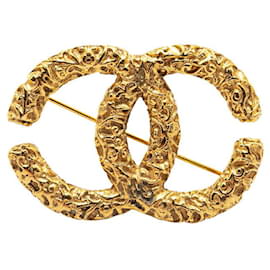 Chanel-Chanel Vintage Coco Mark Brooch Gold Plated-Golden,Metallic