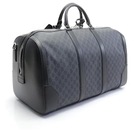 Gucci-Bolsa Boston em couro GG Supreme preta da Gucci-Preto