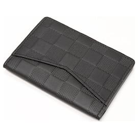 Louis Vuitton-Louis Vuitton Leather Organizer de Poche Card Case N63197-Black