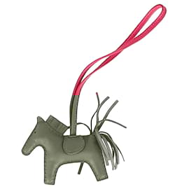 Hermès-Hermès Rodeo PM Charm in Pink Leather-Pink